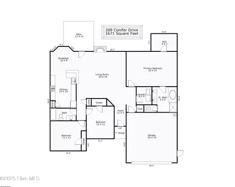 Floorplan - 209 Conifer Dr, Hampstead, NC 28443 photo 1 of 1