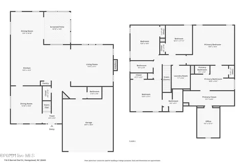 Floorplan - 116 E Barred Owl Dr, Hampstead, NC 28443 photo 2 of 3