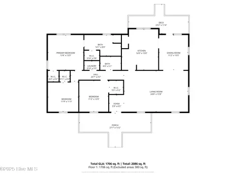 Floorplan - 215 Beech St, Hamlet, NC 28345 photo 1 of 2