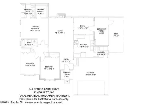 Floorplan - 340 Spring Lake Dr, Pinehurst, NC 28374 photo 2 of 3