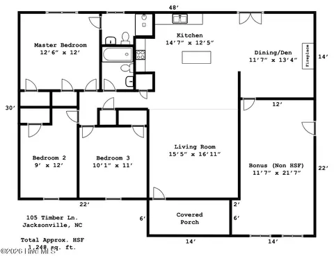 105 Timber Ln, Jacksonville, NC 28540