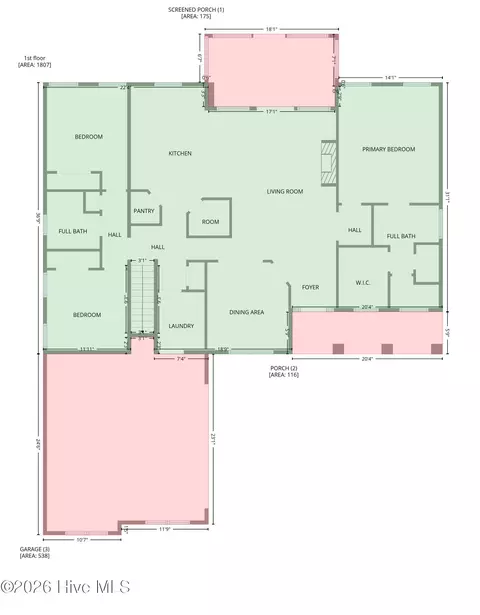 Floorplan - 506 Montgomery Loop, Hampstead, NC 28443 photo 2 of 3