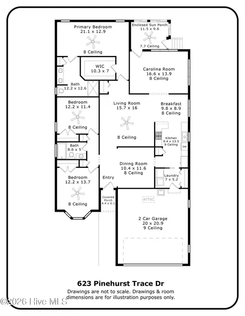 Floorplan - 623 Pinehurst Trace Dr, Pinehurst, NC 28374 photo 2 of 2
