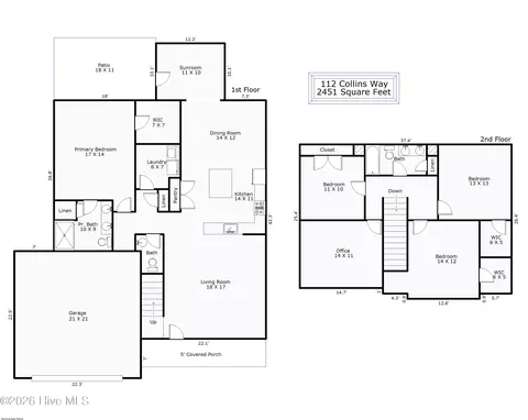 Floorplan - 112 Collins Way, Hampstead, NC 28443 photo 1 of 1