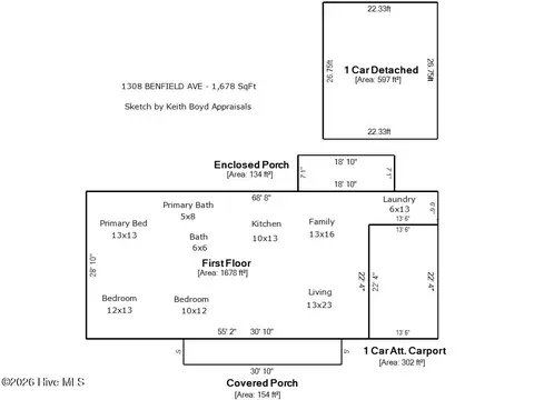 1308 Benfield Ave, New Bern, NC 28562