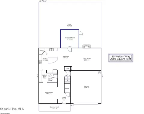 Floorplan - 85 Waldorf Way, Hampstead, NC 28443 photo 1 of 2