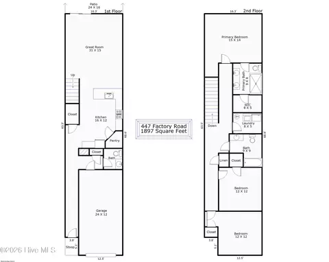 Floorplan - 447 Factory Rd, Hampstead, NC 28443 photo 1 of 1