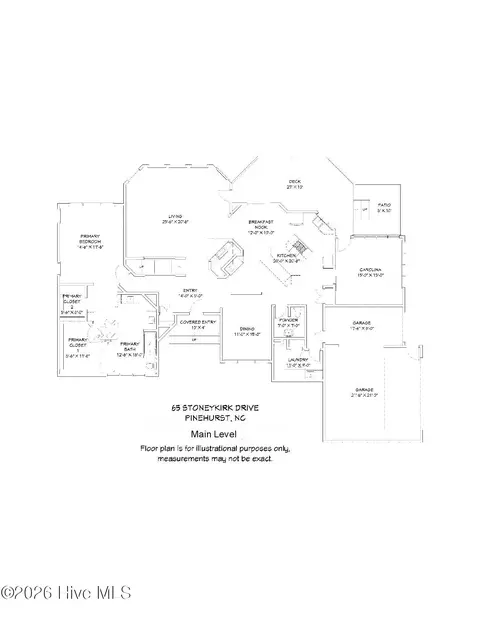 Floorplan - 65 Stoneykirk Dr, Pinehurst, NC 28374 photo 1 of 2