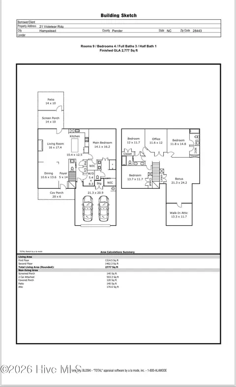 Floorplan - 21 Violetear Rdg, Hampstead, NC 28443 photo 2 of 2