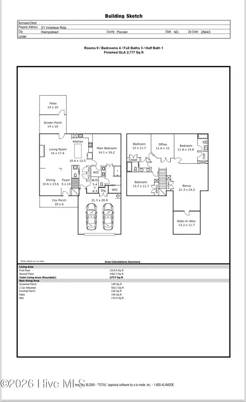 Floorplan - 21 Violetear Rdg, Hampstead, NC 28443 photo 1 of 2