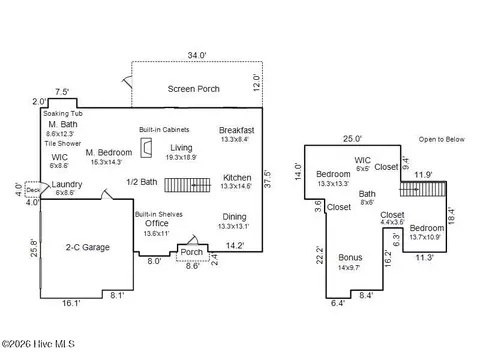 Floorplan - 121 Oakleaf Dr, Pine Knoll Shores, NC 28512 photo 1 of 1