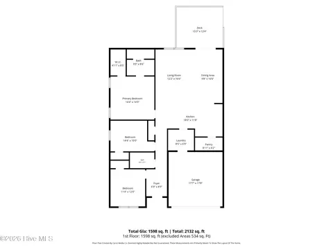 Floorplan - 238 Poppleton Dr, Hampstead, NC 28443 photo 2 of 2