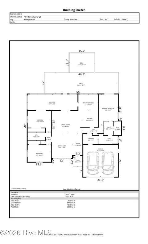 Floorplan - 104 Greenview Ct, Hampstead, NC 28443 photo 1 of 1