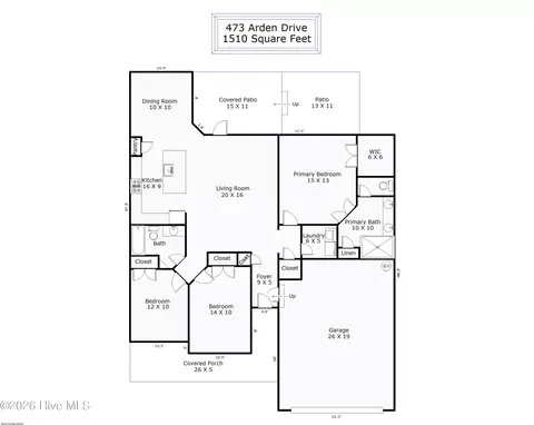 Floorplan - 473 Arden Dr, Hampstead, NC 28443 photo 1 of 1