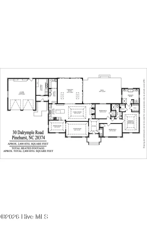 Floorplan - 30 Dalrymple Rd, Pinehurst, NC 28374 photo 1 of 2