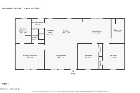 486 Cutchin Farm Rd, Tarboro, NC 27886