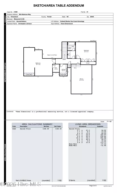 Floorplan - 804 Albatross Way, Hampstead, NC 28443 photo 4 of 4