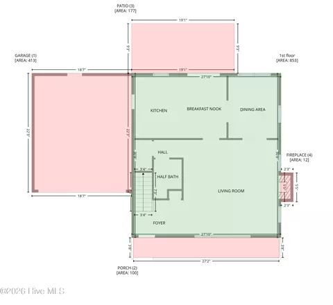 Floorplan - 210 Bobwhite Rd, Hubert, NC 28539 photo 2 of 3