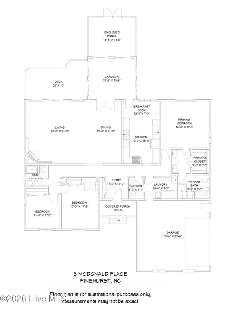 Floorplan - 3 Mcdonald Pl, Pinehurst, NC 28374 photo 1 of 1