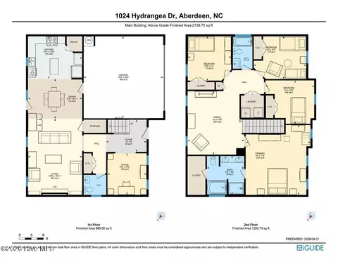 Floorplan - 1024 Hydrangea Dr, Aberdeen, NC 28315 photo 4 of 6