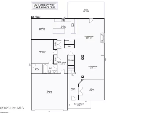 Floorplan - 204 Waldorf Way, Hampstead, NC 28443 photo 1 of 2