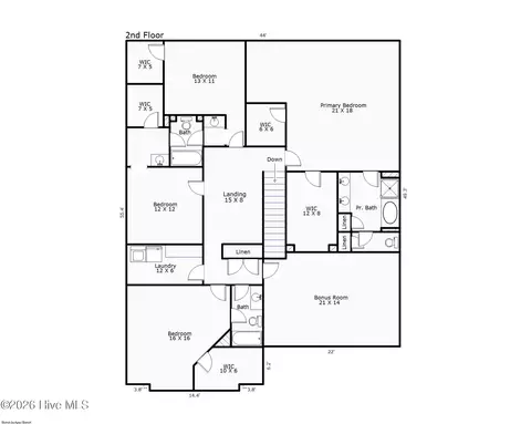 Floorplan - 204 Waldorf Way, Hampstead, NC 28443 photo 2 of 2
