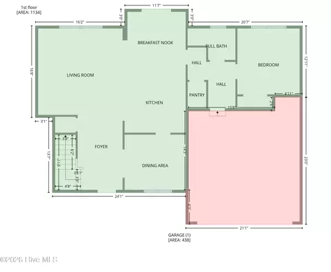 Floorplan - 664 Bald Eagle Dr, Vass, NC 28394 photo 3 of 4