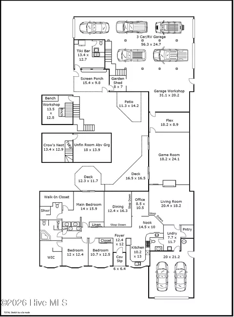 Floorplan - 147 Pine Needle Dr, Hampstead, NC 28443 photo 1 of 6