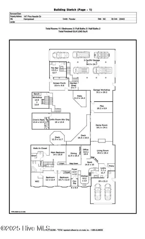 Floorplan - 147 Pine Needle Dr, Hampstead, NC 28443 photo 6 of 6