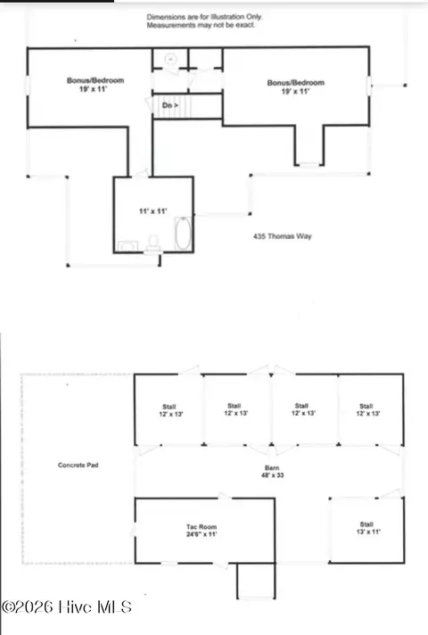 Floorplan - 435 Thomas Way, Cameron, NC 28326 photo 1 of 2