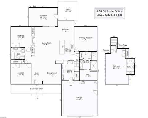 Floorplan - 186 Jackline Dr, Hampstead, NC 28443 photo 2 of 3