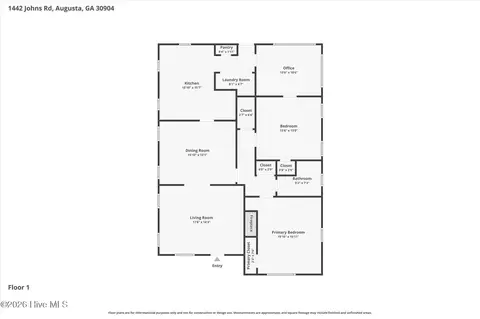 Floorplan - 1442 Johns Rd, Augusta, GA 30904 photo 1 of 1