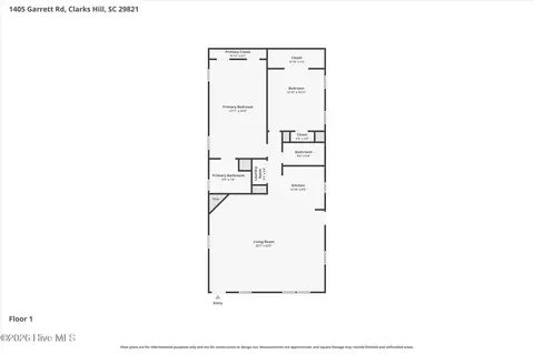 1405 Garrett Rd, Clarks Hill, SC 29821