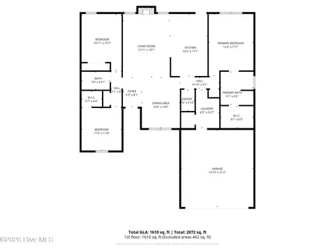 Floorplan - 750 Thrush Dr, Vass, NC 28394 photo 1 of 1