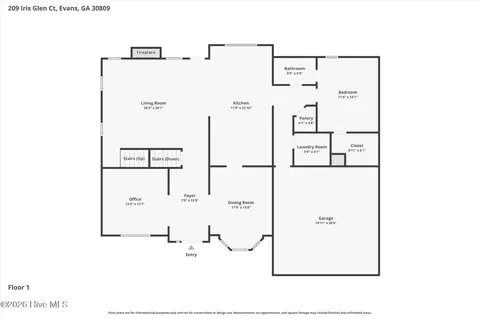 Floorplan - 209 Iris Glen Ct, Evans, GA 30809 photo 6 of 8