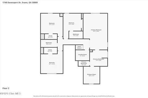Floorplan - 1748 Davenport Dr, Evans, GA 30809 photo 3 of 3