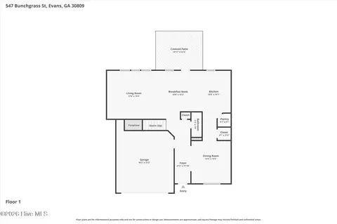 Floorplan - 547 Bunchgrass St, Evans, GA 30809 photo 2 of 6