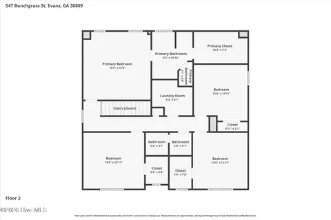 Floorplan - 547 Bunchgrass St, Evans, GA 30809 photo 6 of 6