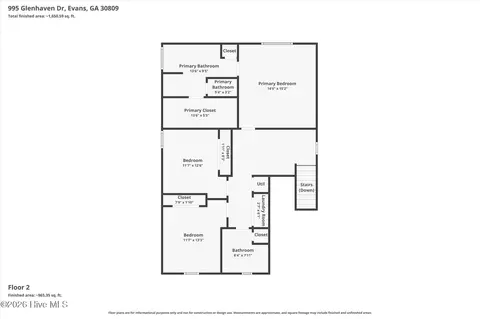 Floorplan - 995 Glenhaven Dr, Evans, GA 30809 photo 2 of 3