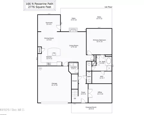 Floorplan - 166 N Passerine Path, Hampstead, NC 28443 photo 3 of 4