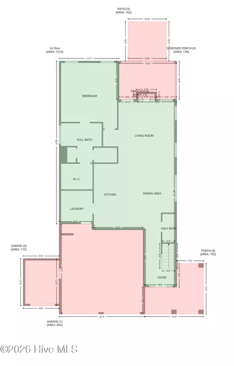 Floorplan - 24 W Abaco Way, Hampstead, NC 28443 photo 4 of 5