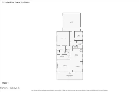 Floorplan - 5229 Teal Ln, Evans, GA 30809 photo 3 of 4