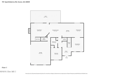 Floorplan - 781 Sparkleberry Rd, Evans, GA 30809 photo 3 of 4