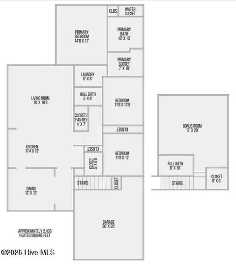 Floorplan - 117 E Yellow Lois Dr, Hampstead, NC 28443 photo 1 of 1