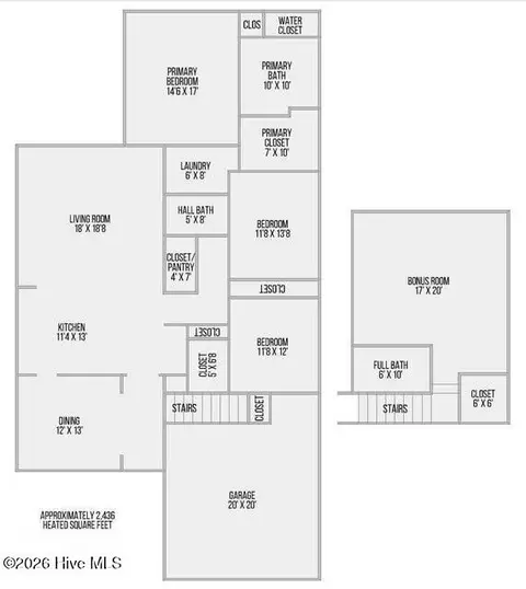 Floorplan - 117 E Yellow Lois Dr, Hampstead, NC 28443 photo 2 of 2