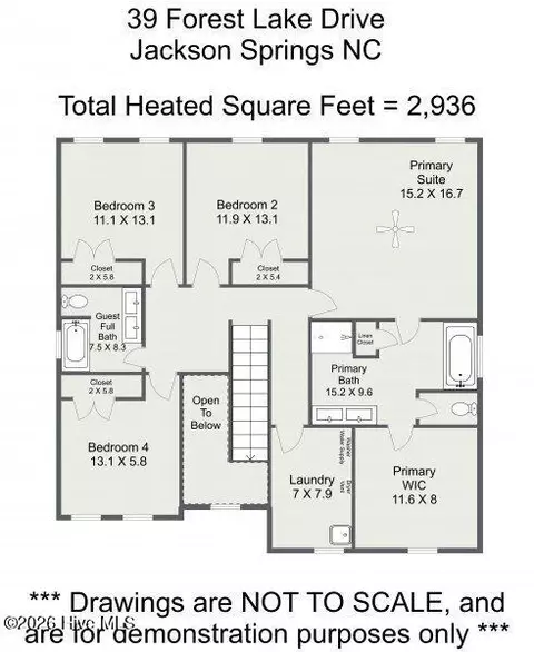 Floorplan - 39 Forest Lake Dr, Jackson Springs, NC 27281 photo 4 of 4