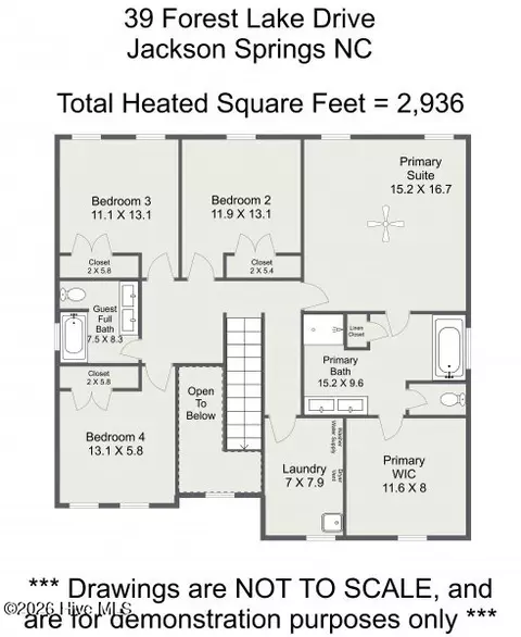 Floorplan - 39 Forest Lake Dr, Jackson Springs, NC 27281 photo 2 of 4