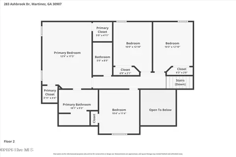 Floorplan - 283 Ashbrook Dr, Martinez, GA 30907 photo 3 of 3