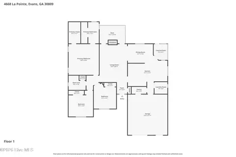 Floorplan - 4668 La Pointe, Evans, GA 30809 photo 1 of 1