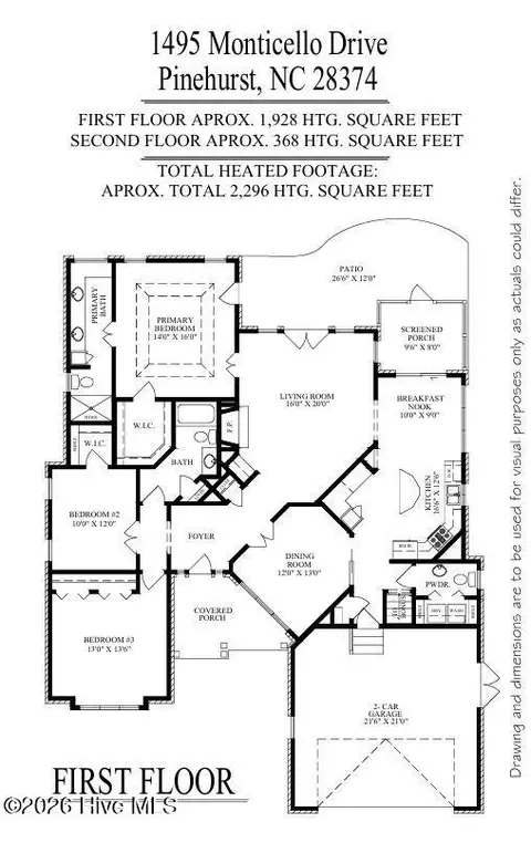 Floorplan - 1495 Monticello Dr, Pinehurst, NC 28374 photo 1 of 2